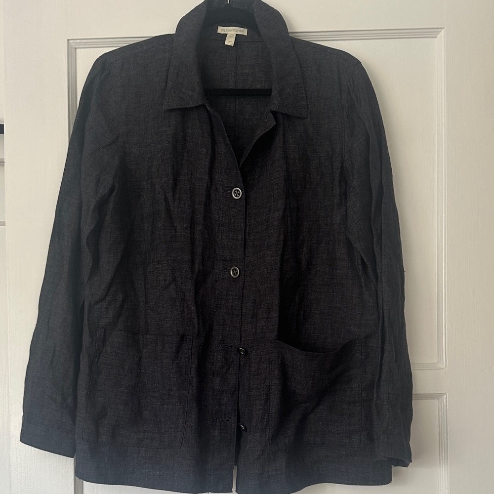 Eileen Fisher Linen Shacket, S